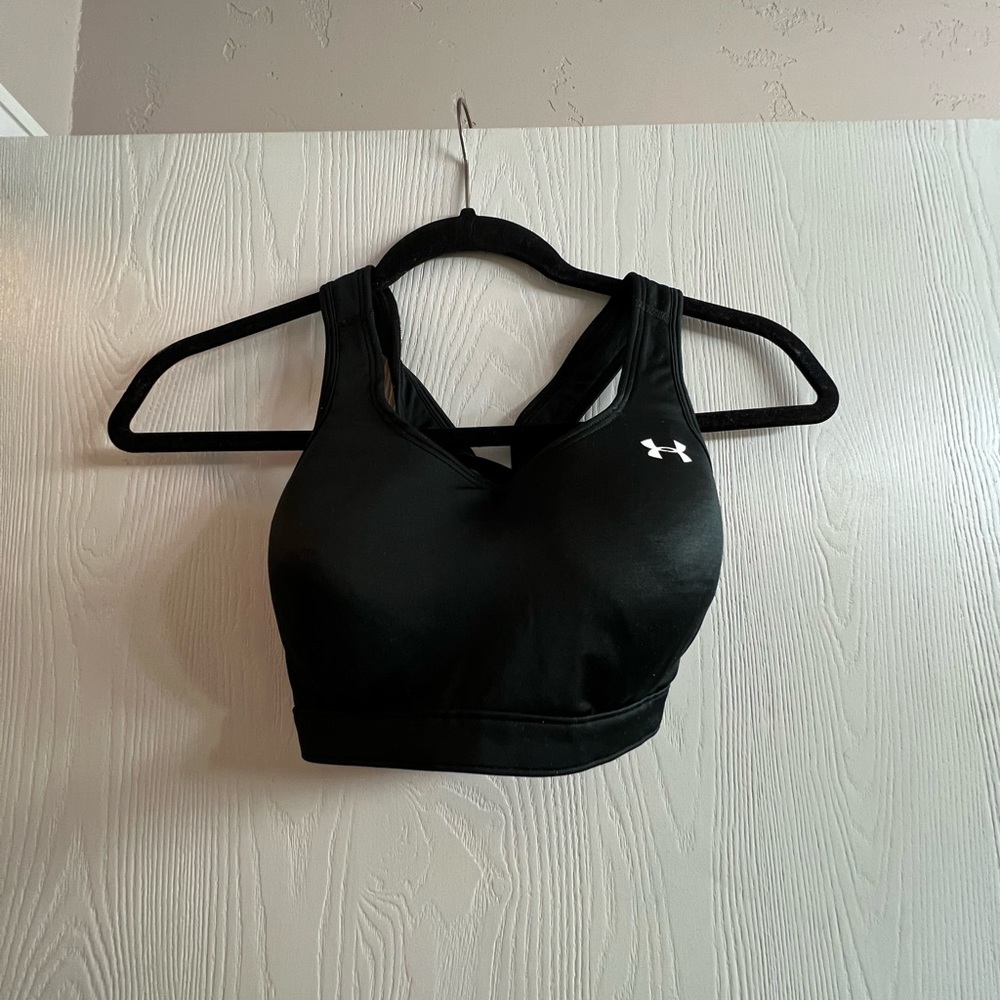 Under Armour bra, black, size small